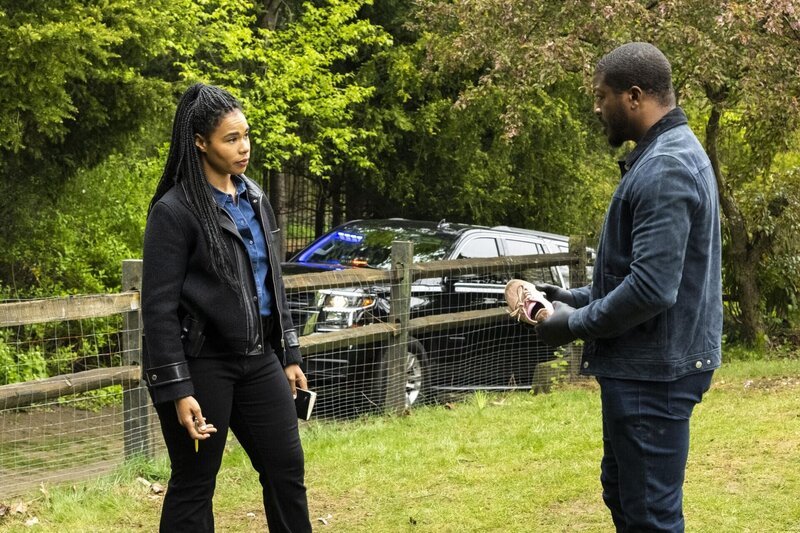 Sheryll Barnes (Roxy Sternberg, l.); Ray Cannon (Edwin Hodge, r.) – Bild: CBS Broadcasting Inc.