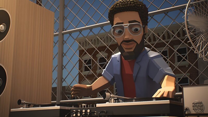 Kool Herc beim Auflegen in der Bronx – Bild: KiKA/​22D Music Group, TeamTO