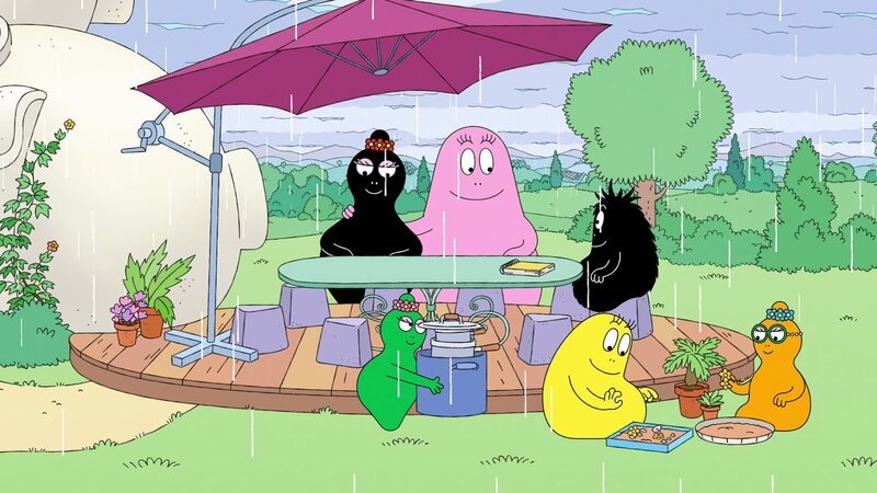 v.li.: Barbamama, Barbalala, Barbapapa, Barbazoo, Barbabo, Barbasophie – Bild: Paramount