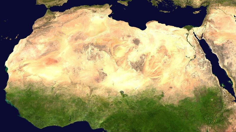 sahara, wüste, satellitenaufnahme, satellitenbild, luftbild, luftaufnahme, land, afrika, kontinent, rotes meer, kongo , – Bild: pixabay