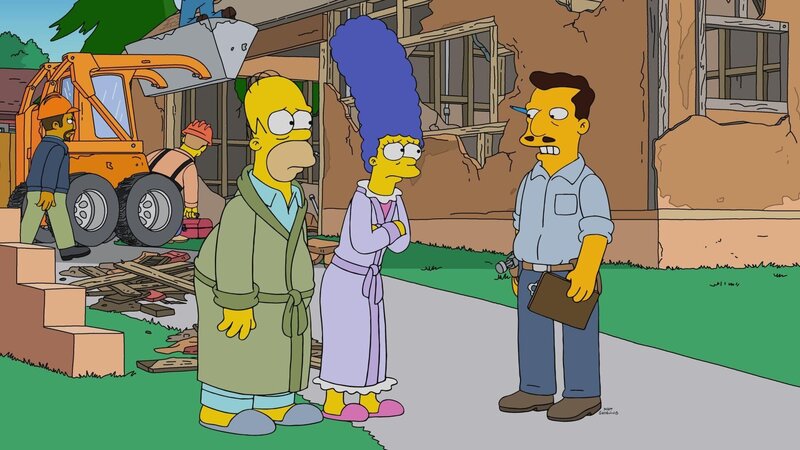 THE SIMPSONS: When a new neighbor showers him with kindness, Homer thinks he’s being tricked into buying a sports car at the dealership where the neighbor works – but the truth turns out to be even more sinister; Lisa neutralizes Nelson after he goes on a bullying spree in the „McMansion & Wife“ episode of THE SIMPSONS. – Bild: 20th Television