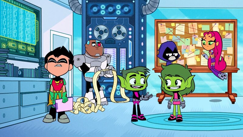 v.li.: Robin, Cyborg, Beast Boy, Beast Girl, Raven, Starfire – Bild: Cartoon Network