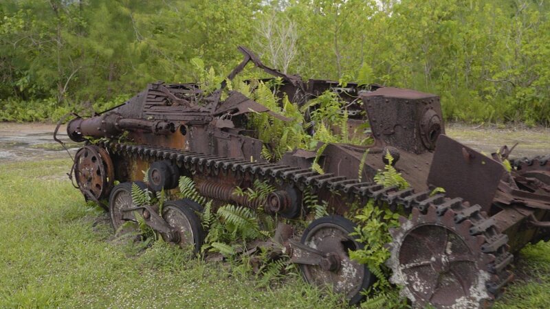 Während des zweiten Weltkriegs wurde die kleine Insel Peleliu zum Austragungsort einer grausamen Schlacht. Mehr als 12.000 US-amerikanische und japanische Soldaten verloren dort ihr Leben. – Bild: N24 Doku