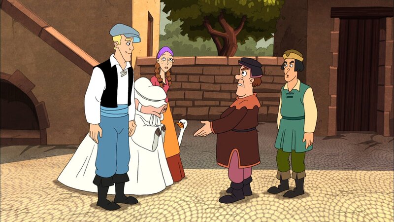 Bald wird Hans sein Schwein gegen einen Gans tauschen. – Bild: NDR/​Greenlight Media AG