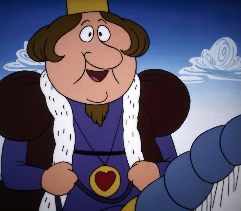 Der Herzkönig reitet zu seinem Freund Humpty Dumpty. Er möchte ihn persönlich einladen ins Schloss zu ziehen. – Bild: ZDF/​Apollo-Film