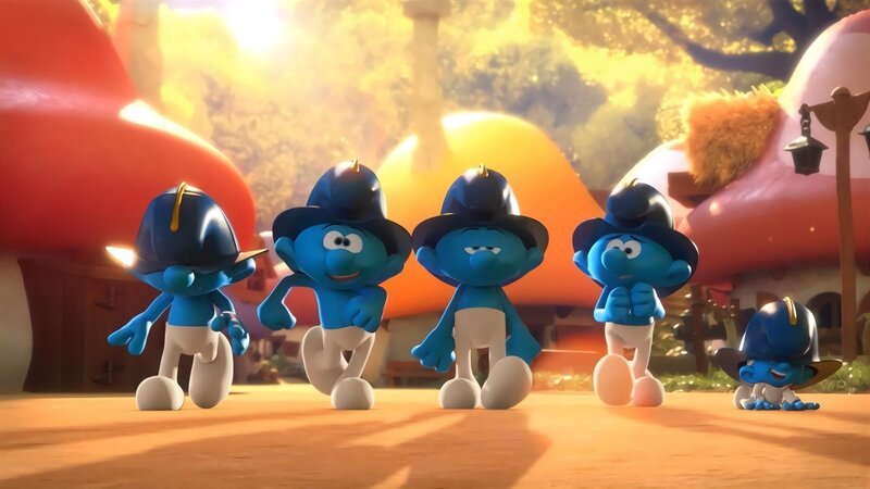 Zu aller Verwunderung wurden Dummi, Clumsy, Fürchti, Schlappi und Baby gewählt. – Bild: KiKA/​Peyo Productions, Dupuis Édition & Audiovisuell 2020