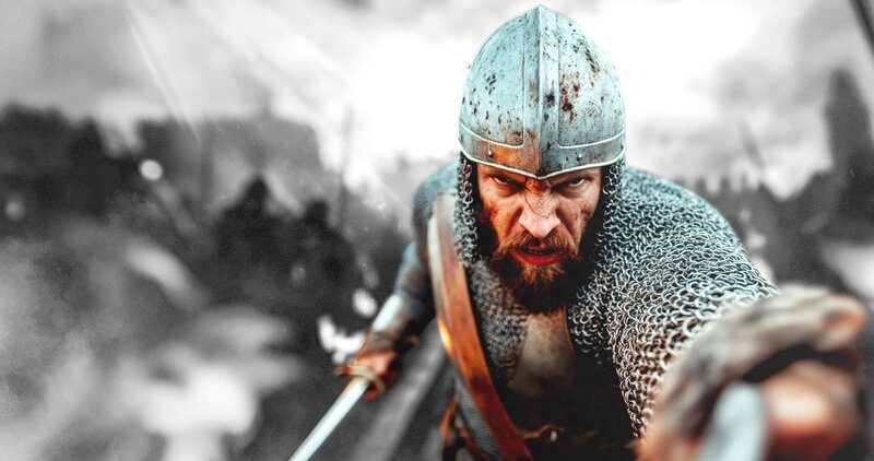 Nach dem Tod des angelsächsischen Königs Edward im Jahr 1066 erheben mehrere Adlige Anspruch auf die Krone. Die Entscheidung um den englischen Thron fällt in der Schlacht bei Hastings. – Bild: ZDF und AdobeStock_1053858981, [M] Tobias Lenz