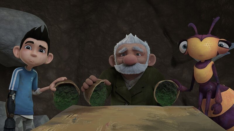 Zak, Gramps und Willow essen den Eukalyptus-Brei lieber nicht. – Bild: KiKA/​One Animation PTE LTD.