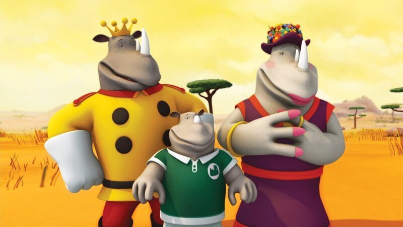 Lord und Lady Rataxes mit ihrem Enkelsohn Rhudi. – Bild: KI.KA/​Nelvana Limited