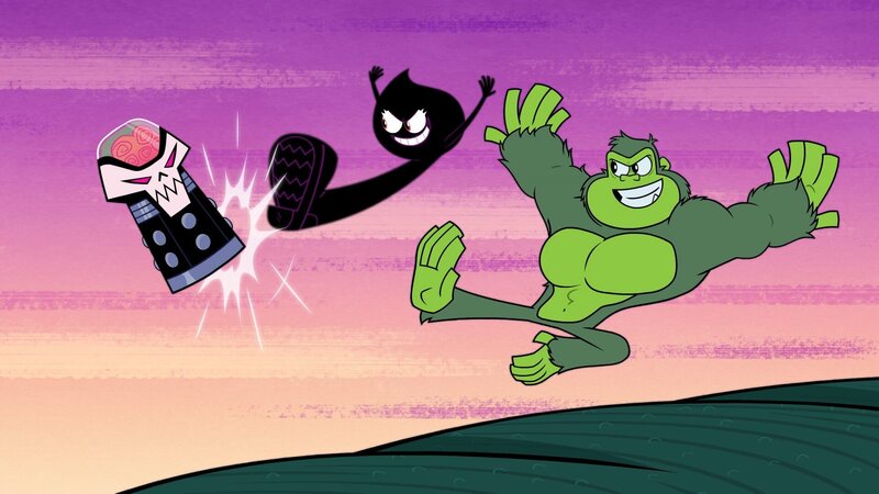 v.li.: The Brain, Negative Girl, Beast Boy – Bild: The Cartoon Network, Inc. A WarnerMedia Company