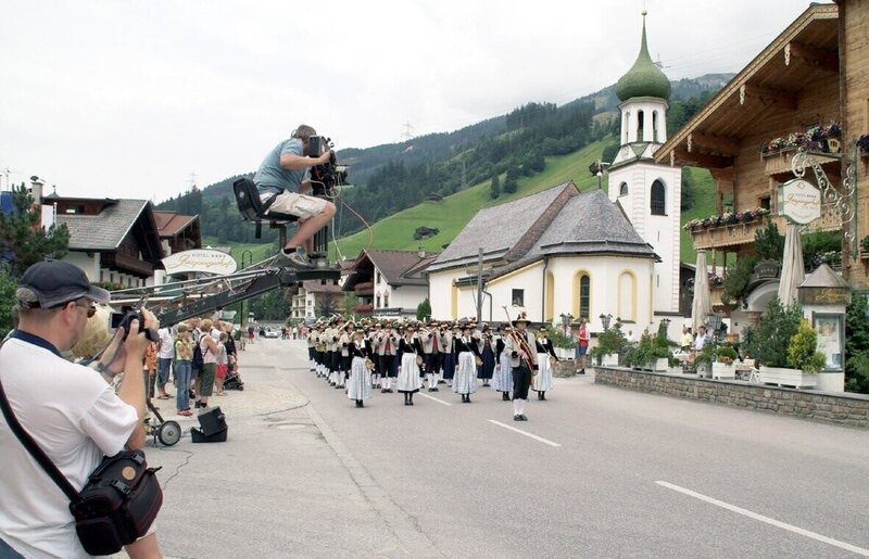 Die „Bundesmusikkapelle Gerlos“. – Bild: ORF/​Anton Wieser