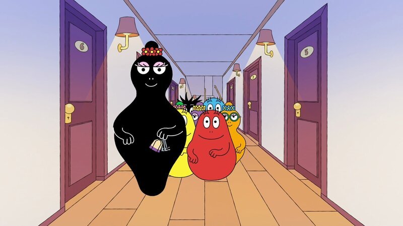 Vorne, v.li.: Barbamama, Barbazoo, Barbabravo, Barbasophie – Bild: Paramount