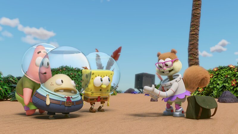 L to R Bill Fagerbakke as the voice of Patrick Star, Tom Kenny as the voice of SpongeBob Square Pants and Carolyn Lawrence as the voice of Sandy Cheeks in KAMP KORAL: SPONGEBOB’S UNDER YEARS. Photo credit: Nickelodeon/​Paramount+ © 2024, All Rights Reserved. – Bild: Paramount+ /​ Nickelodeon/​Paramount+ /​ PARAMOUNT+ /​ © 2024 Paramount+. All Rights Reserved.