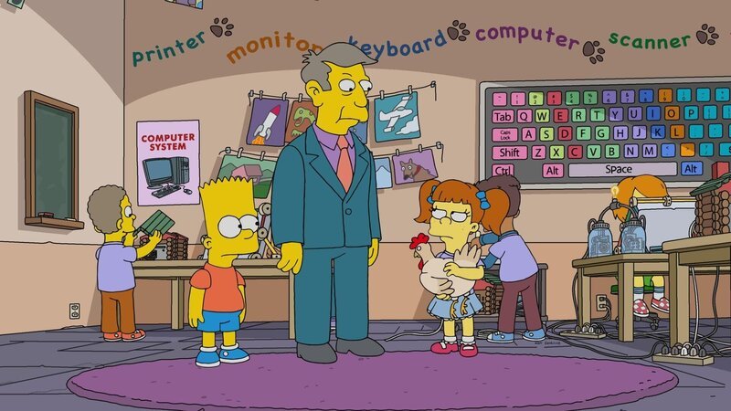 (v.l.n.r.) Bart; Rektor Skinner; Truth-Anne – Bild: ProSieben