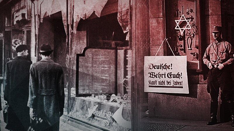 Hitlers offensiv judenfeindliche Politik wird von Millionen Deutschen unterstützt. Vor aller Augen und unverhohlen werden Juden diskriminiert, entrechtet und verfolgt. – Bild: ZDF und Tobias Lenz