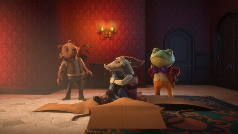 v.li.: Ratte, Wanda, Chef Wiesel, Kröterich – Bild: HoHo /​ Hoho Entertainment Limited 2022