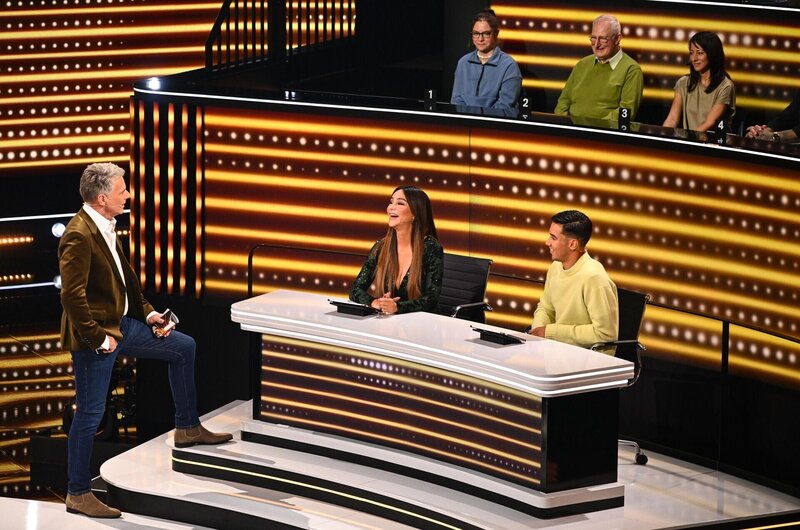 (v.l.n.r.) Jörg Pilawa; Verona Pooth; San Diego Pooth – Bild: ProSiebenSat.1 Media SE/​Willi Weber