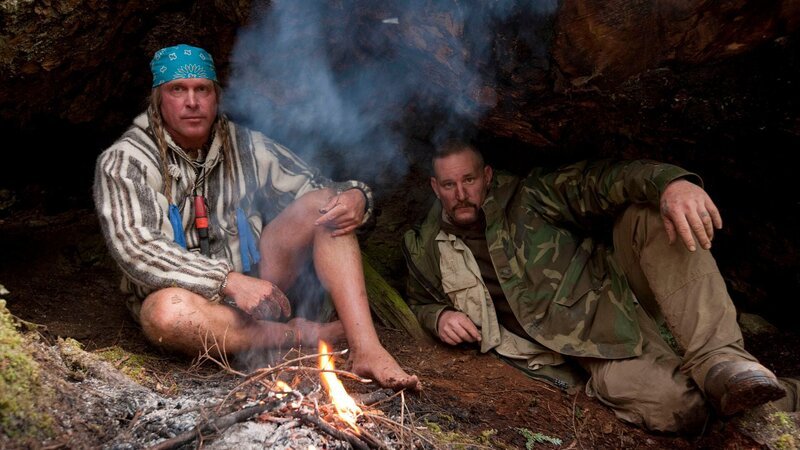 USA, Washington, Olympic National Forest, Cody Lundin and Dave Canterbury in Pacific Northwest rainforest during Survivorhood filming – Bild: Discovery Communications LLC