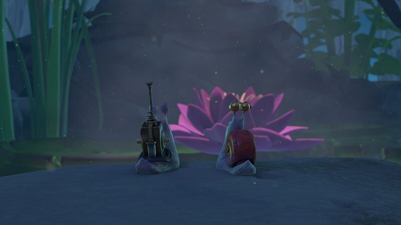 Die beiden Schnecken haben eine romantische Verabredung. – Bild: KiKA/​One Animation PTE LTD.