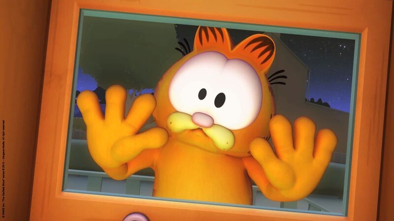 Garfield will sich von Master Control nicht in die Enge treiben lassen. – Bild: HR/​Dargaud Media/​MediaToon/​Paws Inc./​France 3