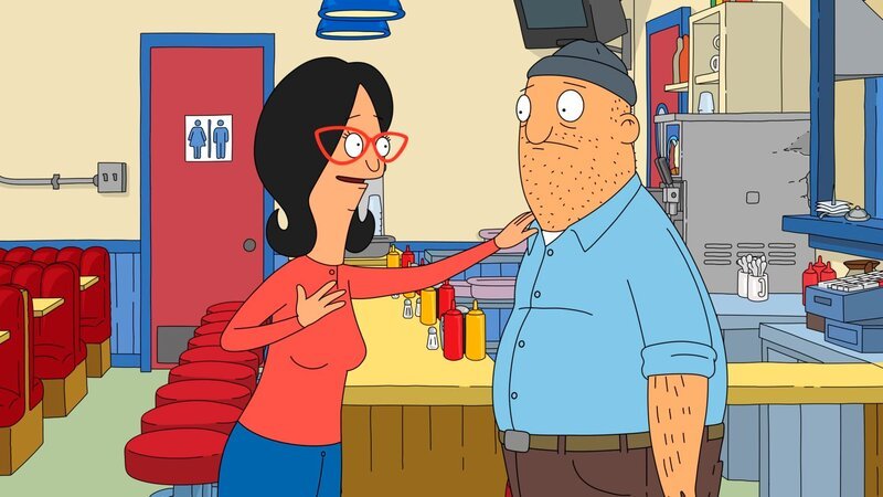 L-R: Linda, Teddy – Bild: ViacomCbS /​ FOX /​ 2013 FOX BROADCASTING /​ BOB’S BURGERS and 2013 TCFFC ALL RIGHTS RESERVED.