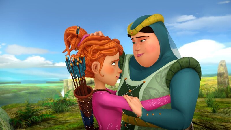 Froh darüber, das Abenteuer überstanden zu haben, sind sich Guinevere und ihre Zofe näher als je zuvor. – Bild: SWR/​Blue Spirit Productions/​TéléTOON+/​Canal+