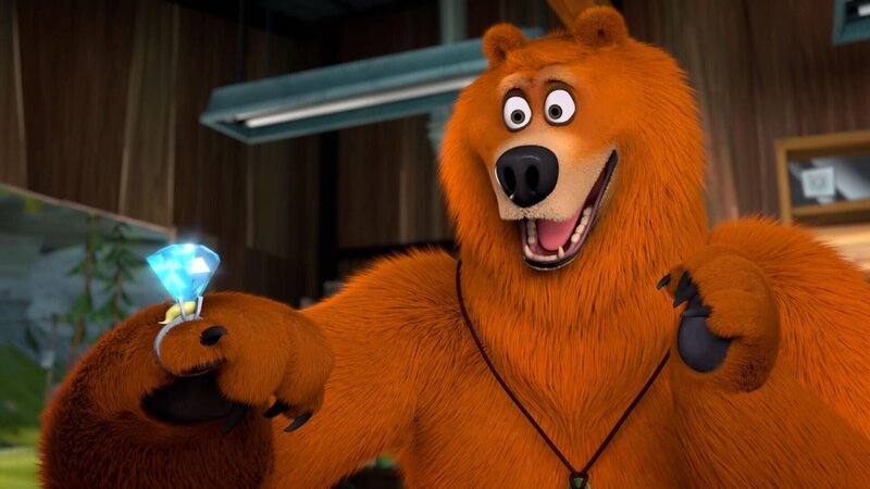 Grizzy möchte das wertvolle Fundstück nutzen, um das Herz der Bärenfrau zu erobern. Doch die Lemminge haben ein ganz anderes Interesse an dem Diamanten.  +++ – Bild: Der Diamant /​ © Studio Hari S.A.R.L.