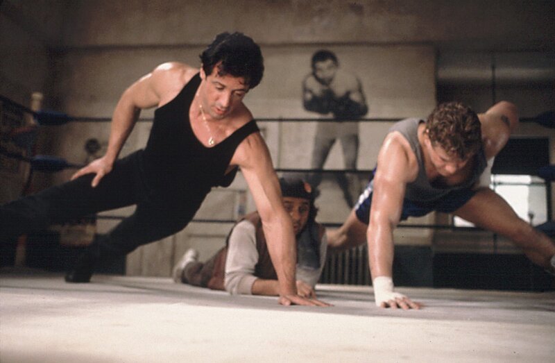 L – R: Rocky Balboa (Sylvester Stallone), James Gambina (Jimmy Gambina), Tommy (Tommy Morrison) – Bild: 4+