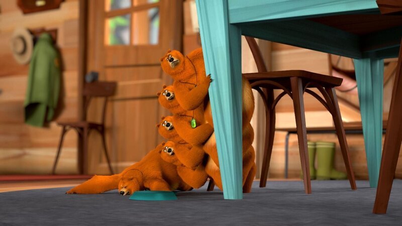 Einer kommt selten allein! Die Lemminge haben es dank eines mysteriösen Geräts nun mit gleich fünf Grizzies zu tun.  +++ – Bild: Studio Hari S.A.R.L. /​ Fünf Grizzys sind besser als Einer