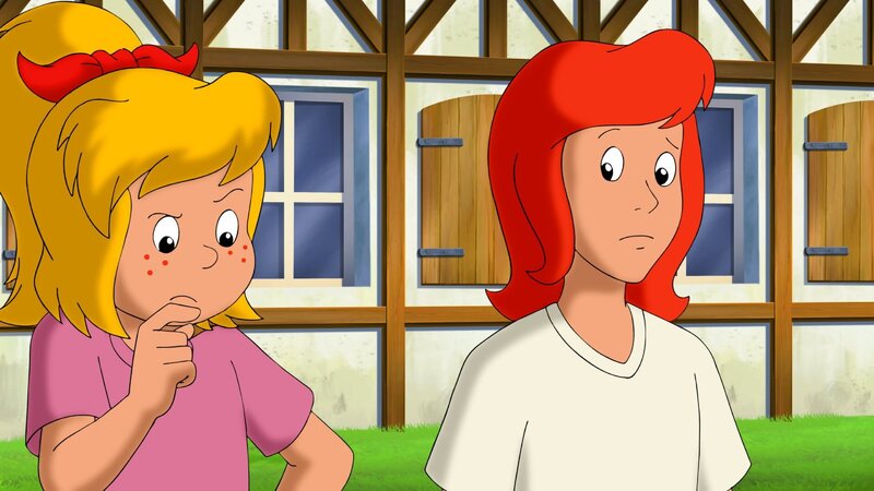 Was ist nur mit Ella los, sie verhält sich anders als sonst, wie ausgetauscht kommt sie Bibi vor. – Bild: ZDF und Kiddinx – Berlin