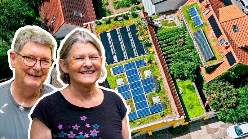Grün mitten in der Stadt: Das Haus von Susanne & Michael in Hamburg ist eine Oase voller Bäume, Pflanzen, Bienen und Blumen. – Bild: NDR