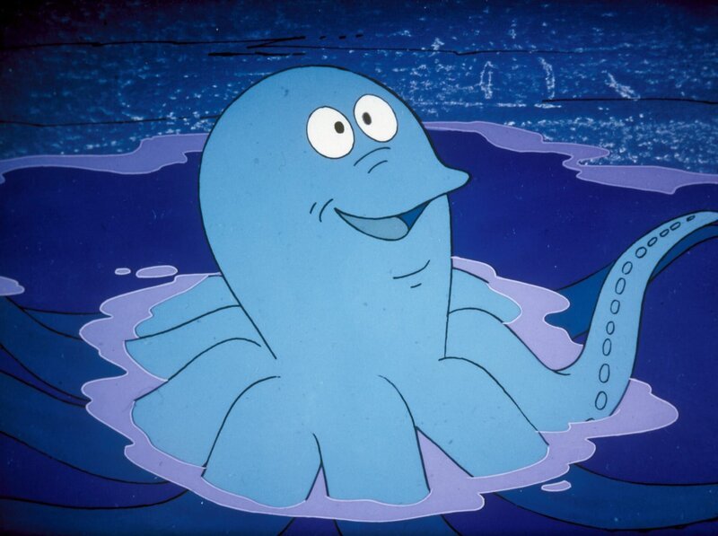 Der Tintenfisch, Octavius, fühlt sich im Wasser viel wohler als an Land. – Bild: ORF/​Apollo Filmverleih