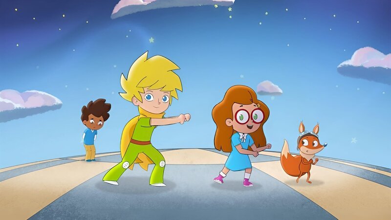 Der kleine Prinz, Charlotte und Fuchs tanzen, nur Elias tanzt nicht mit. – Bild: WDR/​Method Animation