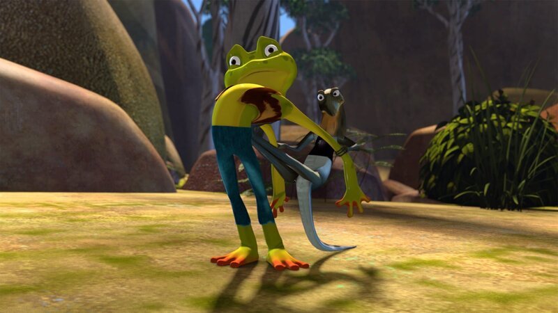Jacko versucht alles, damit sich Priscilla in den Frosch verliebt. – Bild: KiKA/​Studio 100 Media/​Flying Bark