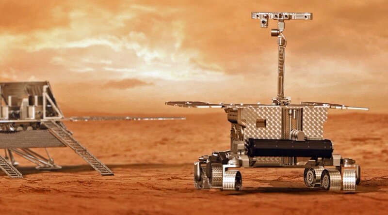 Vor dem Menschen konnten bisher nur die sogenannten „Mars-Rover“ die schroffe Oberfläche des Mars erkunden. Wann wird dem ersten Menschen dieser Schritt gelingen? (Animation) – Bild: N24 Doku
