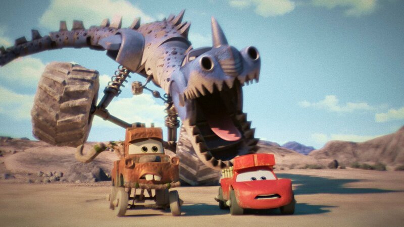 Vorne: Lightning McQueen (r.) und Mater (l.) – Bild: Disney+