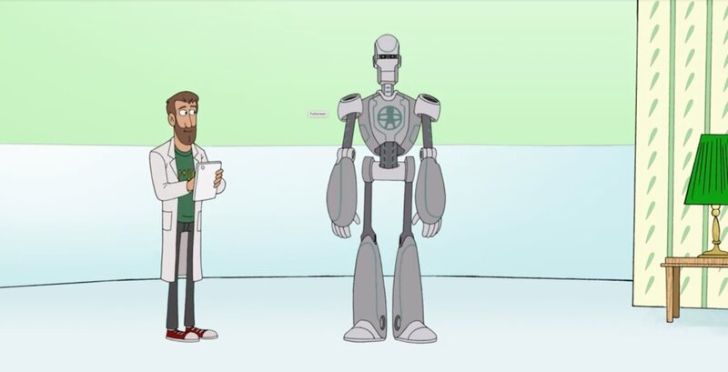 v.li.: Elton, Butler 3000 – Bild: Warner Bros.