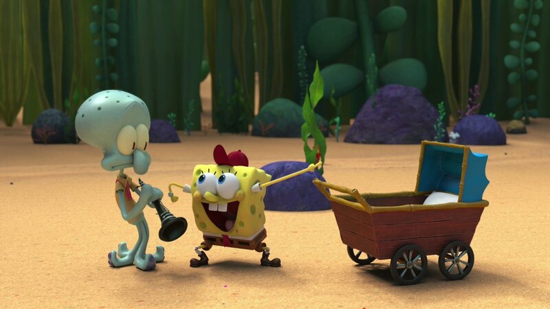 L-R: Squidward, SpongeBob – Bild: ViacomCBS