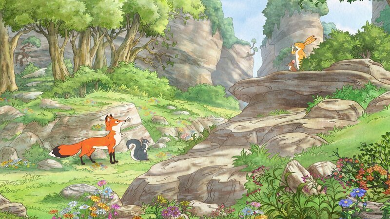 Der kleine Hase und seine Freunde sind an einen ganz besonderen Ort, an dem die Stimmen weiter schallen, als man es sich vorstellen kann. – Bild: KiKA/​SLR Productions Australia Pty.Ltd./​Scrawl Studios Pte Ltd./​hr/​ARD