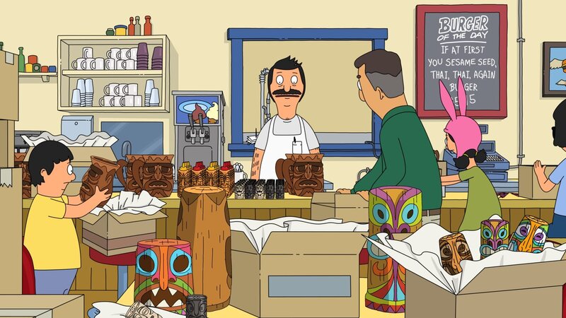 Ist es bereits zu spät, als Gene (l.), Bob (2.v.l.) und Louise (r.) erkennen, wie Warren (2.v.r.) den Laden umgestalten will? – Bild: 2015 Fox and its related entities. All rights reserved. Lizenzbild frei