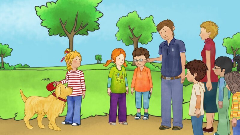 Hundetrainer Tom und seine Hündin Polly besuchen den Kindergarten. – Bild: ZDF