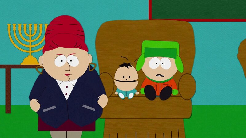 L-R: Mrs. Broflovski, Ike, Kyle – Bild: Paramount