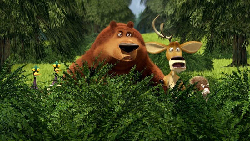 Zu ihrem Entsetzen müssen Boog (M.) und Elliot (2.v.r.) gemeinsam mit McSquizzy (r.), Deni (l.) und Serge (2.v.l.) feststellen, dass ihre Rettungsaktion gescheitert ist. – Bild: ZDF und Sony Pictures Animation Inc. Zu ihrem Entsetzen müssen Boog (M.) und Elliot (2.v.r.) gemeinsam mit McSquizzy (r.), Deni (l.) und Serge (2.v.l.) feststellen, dass ihre Rettungsaktion gescheitert ist. – Bild: ZDF und Sony Pictures Animation Inc.