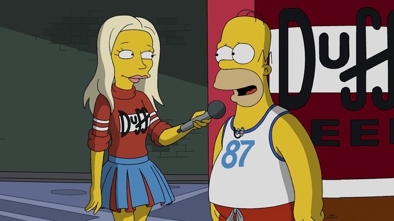 Schafft es Homer (r.), Stacy Keach (Stacy Keach, l.) und die Juroren zu überzeugen und sich den Duffman-Job zu schnappen? – Bild: Twentieth Century Fox Film Corporation