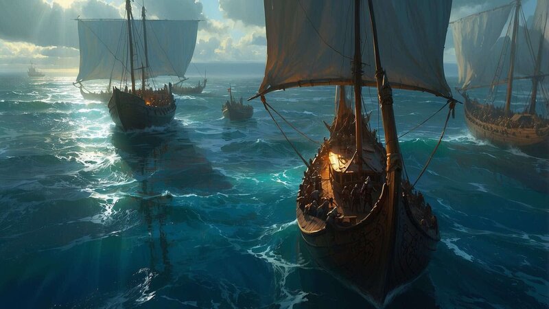 Illustration von Segelschiffen – Bild: stan /​ THE HISTORY CHANNEL /​ Prometheus Entertainment