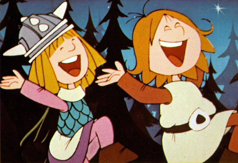 Wickie, ein Junge aus dem Wikingerdorf, ist aus Ängstlichkeit vorsichtig und pfiffig geworden. Er begleitet eine Wikingergruppe auf ihren Raubzügen und wird jeweils durch seine Fähigkeiten zum Helden. – Bild: ZDF/​EM.TV