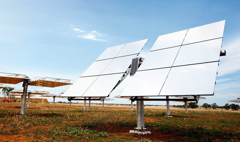 Ein Heliostat – Bild: Curiosity Channel Ein Heliostat – Bild: Curiosity Channel