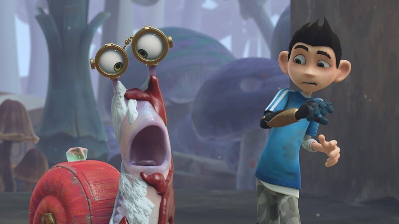 Syd ist nicht gerade begeistert von dem Streich, den ihm seine Schnecken-„Freunde“ gespielt haben. – Bild: KiKA/​One Animation PTE LTD.
