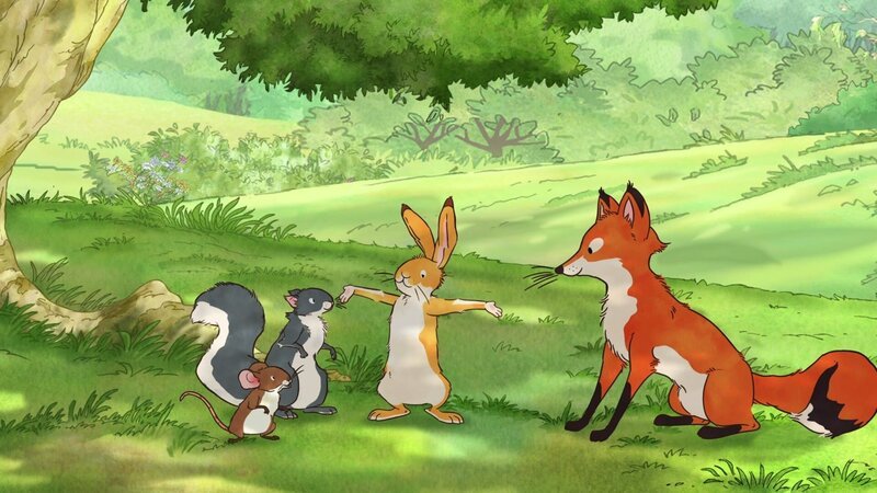 Als der kleine braune Hase sieht, was seine Freunde alles mit ihren Schwänzen machen können, möchte er lieber einen anderen Schwanz haben. – Bild: KiKA/​SLR Productions Australia Pty.Ltd./​Scrawl Studios Pte Ltd./​hr/​ARD