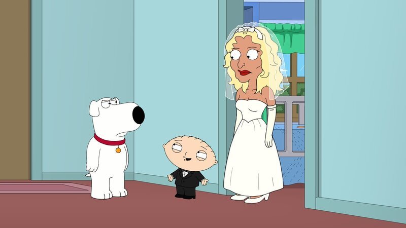 (v.l.n.r.) Brian Griffin; Stewie Griffin; Zlata – Bild: 2021–2022 Fox Broadcasting Company, LLC. All rights reserved. Lizenzbild frei
